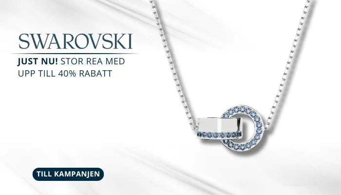 REA smycken Stor rea med upp till 50% rabatt på smycken från Swarovski, välj mellan billiga swarovski halsban, swarovski armband, swarovski örhängen eller ringar från swarovski