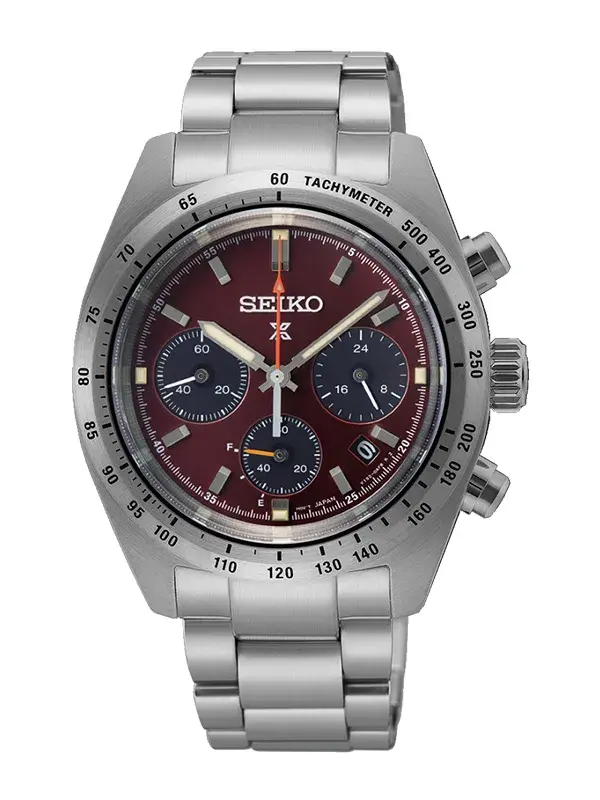 Läs mer om SEIKO Prospex Speedtimer Solar Chronograph 39mm European Exclusive in Factory Red