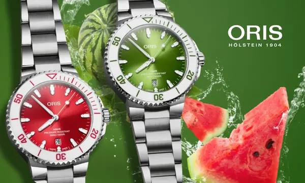 Oris Aquis Taste of summer klockor med grön och röd tavla