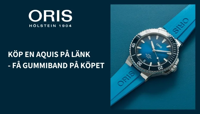 Oris Aquis med gratis gummiarmband på köpet